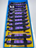 Lot Zippered Medical Cases with carrying strap, Purple, 11 Piece