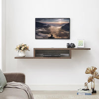 New Marabell Home Nova Floating Wall Mounted TV Media Shelf (Grey Wash)