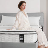 NEW MARNUR 10 inch Full Hybrid Mattress with Gel Infused Memory Foam, Medium Firm, Euro Top NOTE: REMOVABLE COVER HAS DIRT ON SIDES FROM TRANSPORT! The cover can be washed, mattress is new, see pics