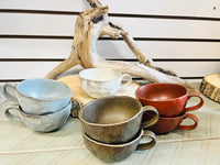 NEW MIYA Boulder Latte Ceramic Mug Set - 7ct - 5.25" x 2.25" x 2.25"h - 8oz capacity! See Pics for actual item! Retails $74+