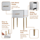New Assembled Middlewich Modern One Drawer White Nightstand End Table by Willa Arlo™ Interiors! Retails $205+ Note: some minor damage from transport, on display at shop come and see!!
