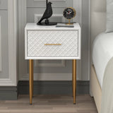 New Assembled Middlewich Modern One Drawer White Nightstand End Table by Willa Arlo™ Interiors! Retails $205+ Note: some minor damage from transport, on display at shop come and see!!