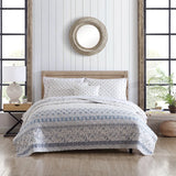 NEW Bungalow Rose Mikle Block Print 100% Cotton Quilt Set - Queen Size Retails $163+