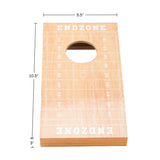 NEW Retails $50, Mini Cornhole Set - 10.5x5.5-Inch Desktop Cornhole Board Set with Football Field Design and 6 Mini Bean Bags - Tabletop Games for Travel, Dorm Room, or Home Office - Portable Bean Bag Toss Game
