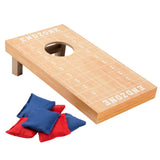 NEW Retails $50, Mini Cornhole Set - 10.5x5.5-Inch Desktop Cornhole Board Set with Football Field Design and 6 Mini Bean Bags - Tabletop Games for Travel, Dorm Room, or Home Office - Portable Bean Bag Toss Game