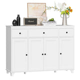 NEW Retails $409+, Stunning White Wood Grain Laurel Foundry Modern Farmhouse Montevallo 47.2'' Sideboard (Assembled)