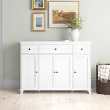 NEW Retails $409+, Stunning White Wood Grain Laurel Foundry Modern Farmhouse Montevallo 47.2'' Sideboard (Assembled)