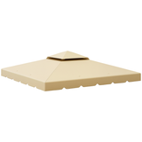 NEW Retails $110, Outsunny 10' x 10' Gazebo Replacement Canopy, Gazebo Top Cover with Double Vented Roof for Garden Patio Outdoor TOP ONLY, Beige