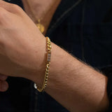 NEW MoreThan90 Gold Cuban Bracelet, 7.5 Inches, 18K gold plated surgical stainless steel! Retails $66