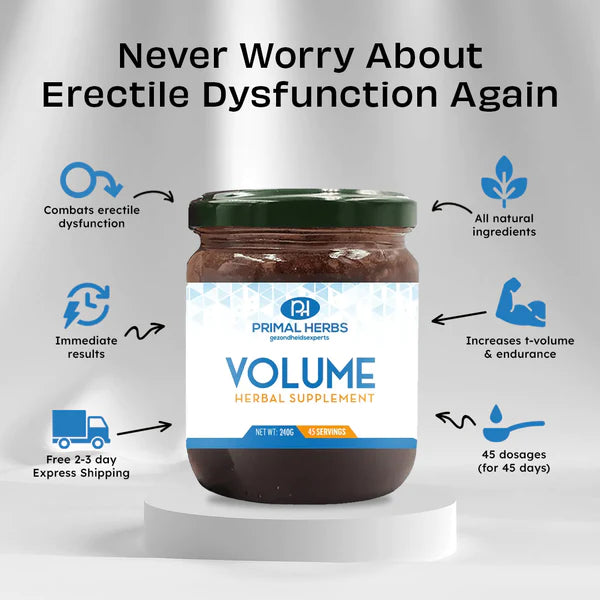NEW Volume Herbal Mix For Erectile Dysfunction,  volume is delicious and tastes just like simple, natural jam! BB 2026, Retails $120+
