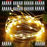 NEW 33FT Photo Clip String Lights, USB Operated 100 LED Fairy Lights with 50 Photo Clips, Photo Peg Twinkle Lights for Indoor Bedroom Wall Pictures Dorm Cute Decor