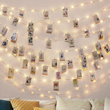 NEW 33FT Photo Clip String Lights, USB Operated 100 LED Fairy Lights with 50 Photo Clips, Photo Peg Twinkle Lights for Indoor Bedroom Wall Pictures Dorm Cute Decor