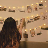 NEW 33FT Photo Clip String Lights, USB Operated 100 LED Fairy Lights with 50 Photo Clips, Photo Peg Twinkle Lights for Indoor Bedroom Wall Pictures Dorm Cute Decor