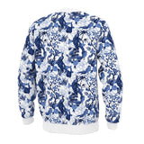 NEW Fresh Hoodz Unisex Retails $100 Peacock Sweatshirt, Blue & White, Oversize Sz XL