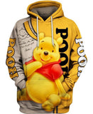 NEW Winnie the Pooh 3D Printed Hoodie/Zipper Hoodie, Sz M, Retails $65US+