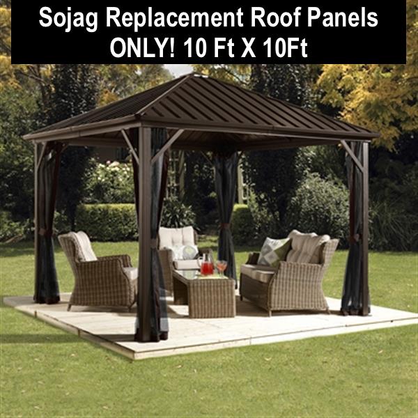 New in box! Sojag Dakota Hardtop Gazebo ROOF REPLACEMENT PANELS ONLY For 10 Ft x 10 Ft Gazebo!