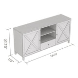 NEW Retails $600 Fully Assembled Safdie & Co Modern Farmhouse Inspired TV Stand, 58" Long with 3 Shelves in middle no drawer for Living Room, Brown Reclaimed Wood Look