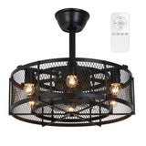 NEW Retails $240 Sasheen 19.6'' 5 - Blade Caged Ceiling Fan with Remote Control