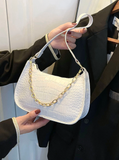NEW White SHEIN Embossed Crocodile Print Bag