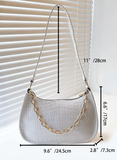 NEW White SHEIN Embossed Crocodile Print Bag