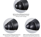 NEW Naipo Handheld Dual-node Percussion Massager with Replaceable Attachments