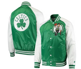 NEW Men's Starter Kelly Green/White Boston Celtics Point Guard Satin Full-Snap Jacket - Size Small Retails $140+