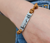 NEW Mountain Engraved Rope Bracelet, Outdoorsy Gifts, Mountain Jewelry