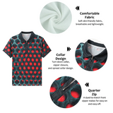 NEW Men's Polo Shirt Golf Shirt Optical Illusion Turndown Red Blue Purple Orange Green 3D Print Outdoor Street Short Sleeves Zipper Print Clothing Apparel Fashion Designer Casual Breathable, Sz 2XL, Retails $73