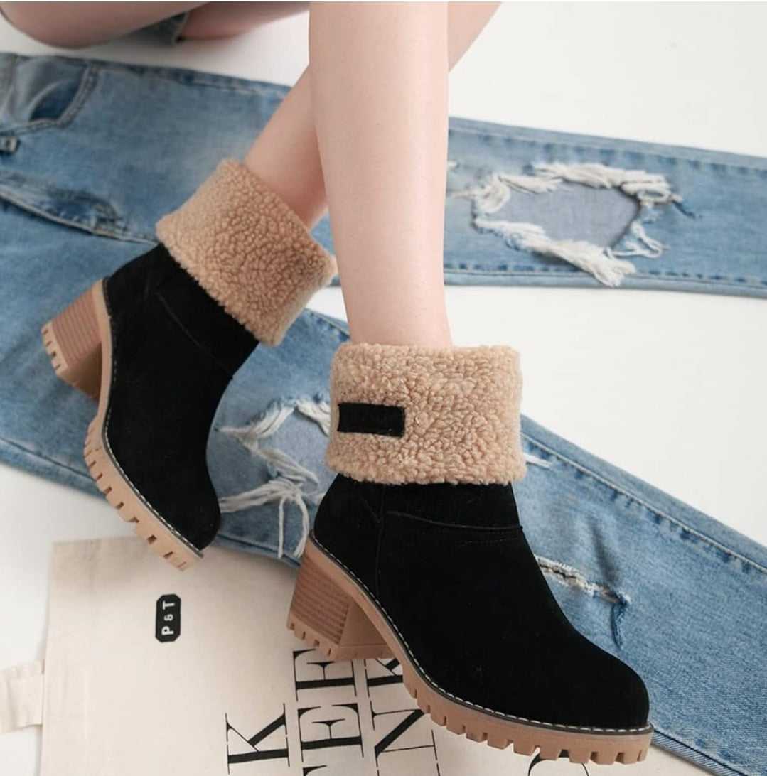 MRKEWUNEY Women's Christmas Ankle Boots – Festive Holiday Boots With Manmade Sole - View #12