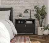 NEW Fully Assembled, Retails $471, Novagratz Her Majesty 2 - Drawer Nightstand, Black! Right front corner has minor small indentation from transport