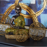 NEW CosmoLiving by Cosmopolitan 3 Piece Metal Sculpture Set, Gold, Retails $91+