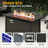 NEW Retails $519+, Arlmont & Co Shifrah 24.7'' H x 44.5'' W Steel Outdoor Fire Pit Table (Assembled)