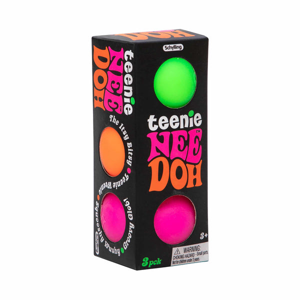 NEW TEENIE NEEDOH STRESS BALLS INCLUDES 3 BALLS 1.5" RANDOM COLOUR