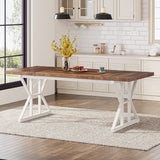 Tribesigns Farmhouse Dining Table for 6, 71" New in box