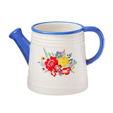 NEW The Pioneer Woman Farmhouse 6-Inch Blue & White Watering Can Ceramic Planter
