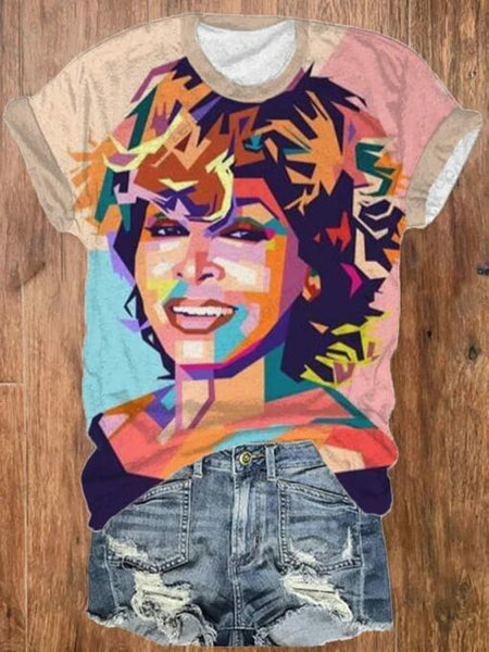 NEW Tina Turner Queen Casual All Over Print T-Shirt, Sz L