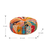 NEW Langley Street Trujillo Jowers 24'' Wide Round Abstract Pouf Ottoman - Retails for $219.99!