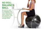 NEW Gaiam Balance Ball Chair - No-Roll Ergonomic Office Chair & Yoga Ball Chair for Home Office Desk with Exercise Guide, Easy Installation Ball Pump, and Built-in Stability Legs, 25.5 in. (65 cm) - Blue