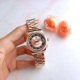 New Retails $65, R-O-L-E-X Inspired Dupe Women's High Quality 18K Rose Gold plated Stainless Steel Quartz Watch
