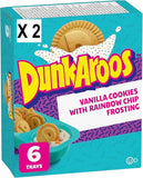 NEW Betty Crocker Dunkaroos Vanilla Cookies with Rainbow Chip Vanilla Frosting, Package of 2 Trays of Dunkaroos, BB: 10/17/25