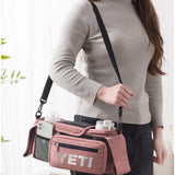 NEW Retails $55, Y-E-T-I Inspired Stroller Organizer – Multifunctional Pram Bag with Detachable Pocket & 2 Cup Holders, OURS IS TEAL AS SHOWN IN OTHER PICS