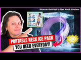 NEW Retails $33, DICEVER OutCool U-Flex Neck Coolers, Migraine Shoulder Relief Tube Wraps Cap, Large Reusable Ice Packs for Injuries, Stress, Hangover, Summer Hot Flashes, Outdoor Working, Travel, Purple