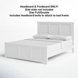 NEW Retails $690, Wayfair Amear Solid Wood Foundation Bed, Headboard and Footboard ONLY, Full/Double