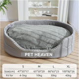 NEW Pet Bed Double Sided Available All Seasons Big Size Extra Dog Bed House Sofa Kennel Soft Fleece Pet Dog Comfort, Grey, Sz Medium