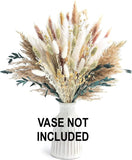 NEW xin's convey 110pcs Dried Pampas Grass Decoration, Dried Flower Bouquet in Vase, Reed Grass Bouquet for Boho Floral Home, Wedding Party Centerpiece, Rustic Farmhouse Decoration (Brown), Vase Not Included