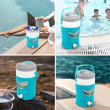 NEW Pinnacle's Platino 2 Litre Insulated Water Jug: Portable Lightweight Design for Cold Drinks |Collapsible Handle for Easy Carrying |Ideal for Travel, Camping, Beach | BPA Free
