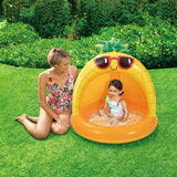NEW in Box! Play Day Pineapple Shade Pool, great for ages 1-3 Yrs! Soft Cushioned Base and ample shade to protect your little one's gentle skin!