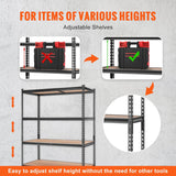 NEW IN BOX! VEVOR Heavy Duty Storage Shelving Unit, 5-Tier Adjustable, 2000 lbs Capacity,48" L x 24" W x 72" H! NOTE: Small damage on corner of 1 shelf board doesn't affect its use!