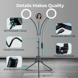 NEW Retails $76, Tripod with 2 LED rings, VictSing VTBH460