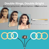NEW Retails $76, Tripod with 2 LED rings, VictSing VTBH460
